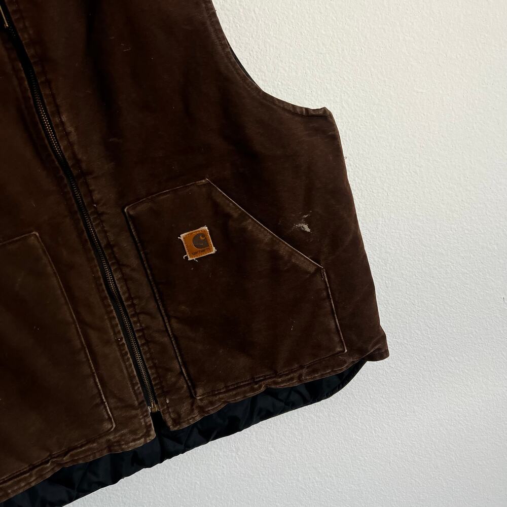 Carhartt V02 Dkb Brown Work Wear Vest - Gem